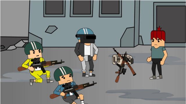 吃鸡小派对:火腿全副武装,半路遇到狗子抢装备