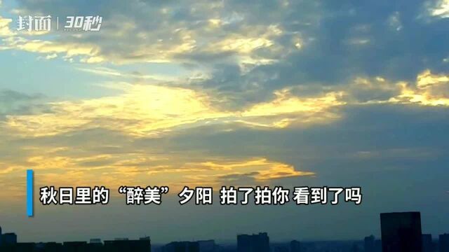 30秒丨 成都秋日里的“醉美”夕阳拍了拍你!