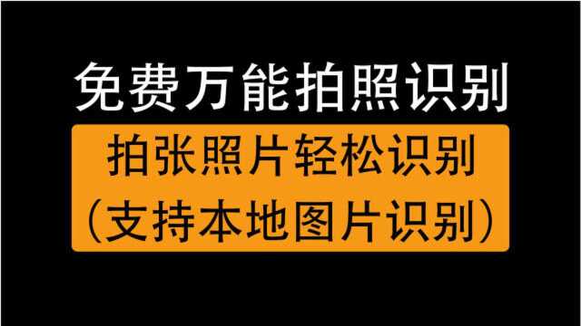 史上最强拍照识别软件,文字植物动物菜名车型商标物品通通可识别