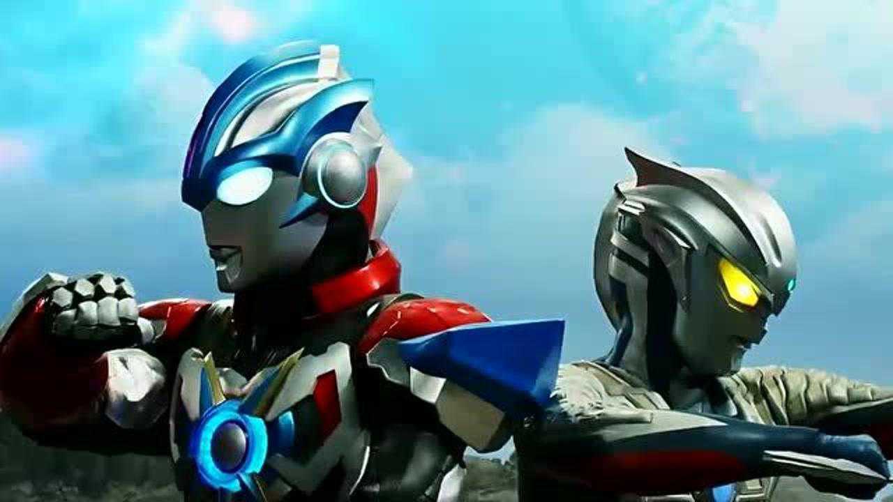 赛罗和欧布奥特曼发现打不过怪兽只能借力量了