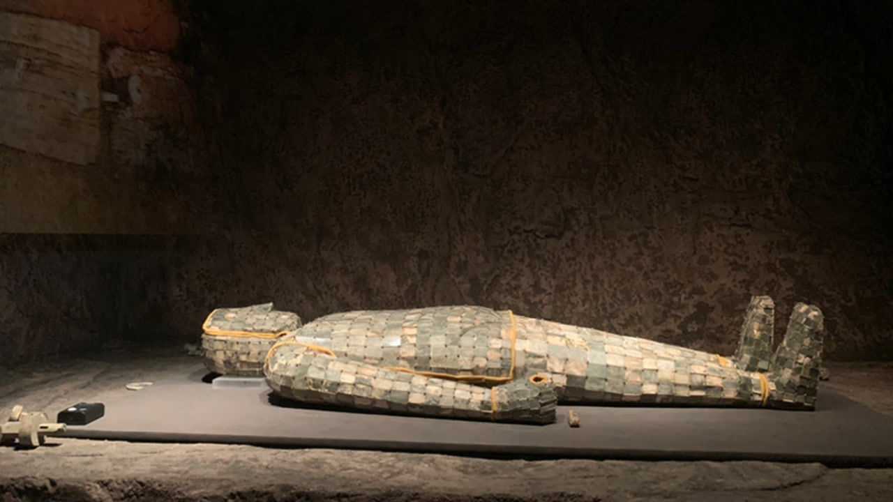 江苏徐州狮子山大墓唯一一个出土金缕玉衣的西汉楚王陵