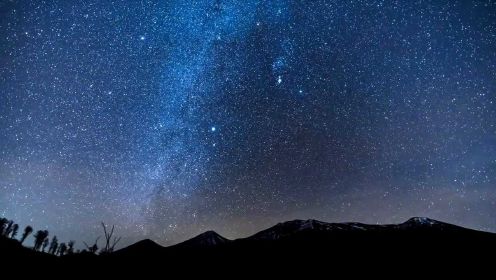 银河延时摄影：日本青森的星空