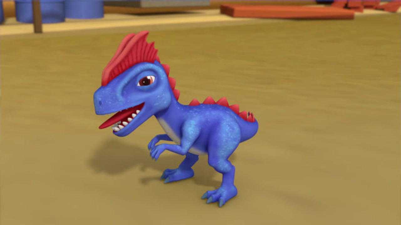 心奇爆龙战车双棘龙真可恶它到处喷液体海月很生气