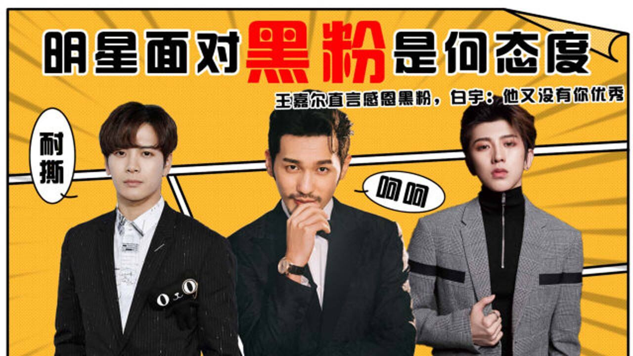 明星对黑粉是何态度?王嘉尔直言感恩黑粉,白宇:他又没有你优秀