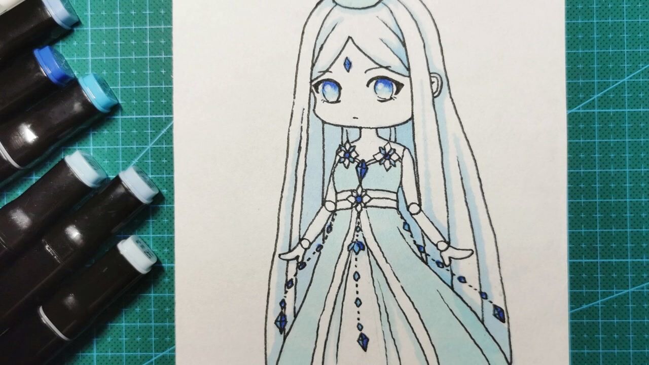 一看就会画的卡通公主两分钟学画q版叶罗丽冰公主