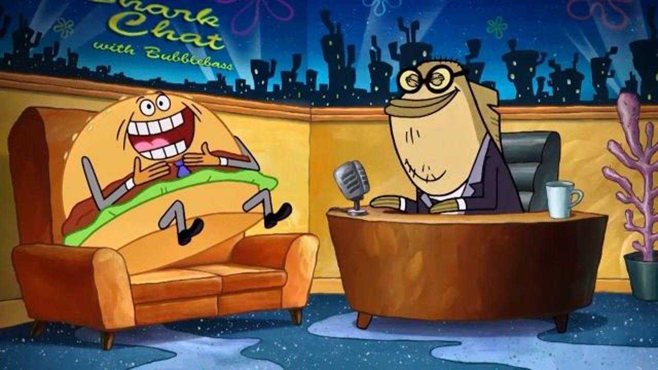 海绵宝宝:泡泡鱼幻想主持脱口秀,被老妈打骂没出息!