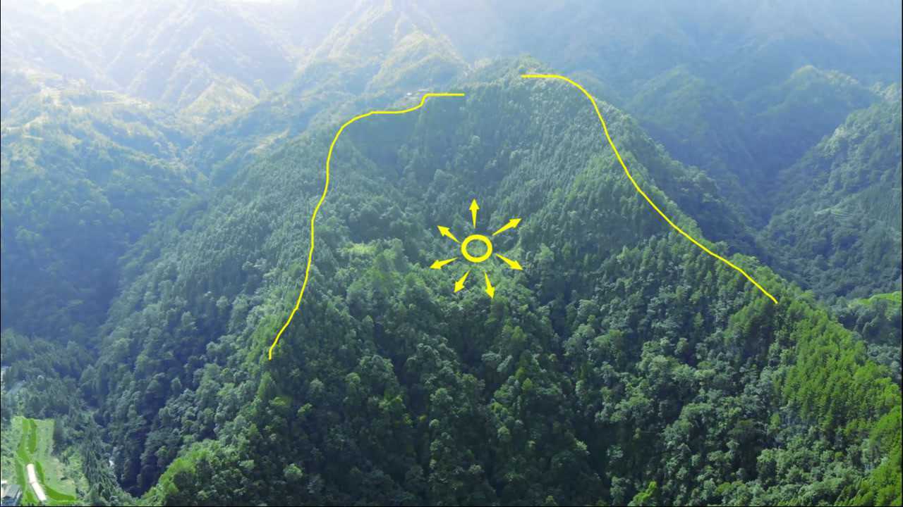 大山里的太师椅龙脉环绕格局霸气少见的风水宝地啊