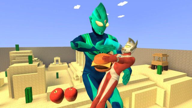 迪迦奥特曼在村庄怎么在喂小泰罗吃东西啊?