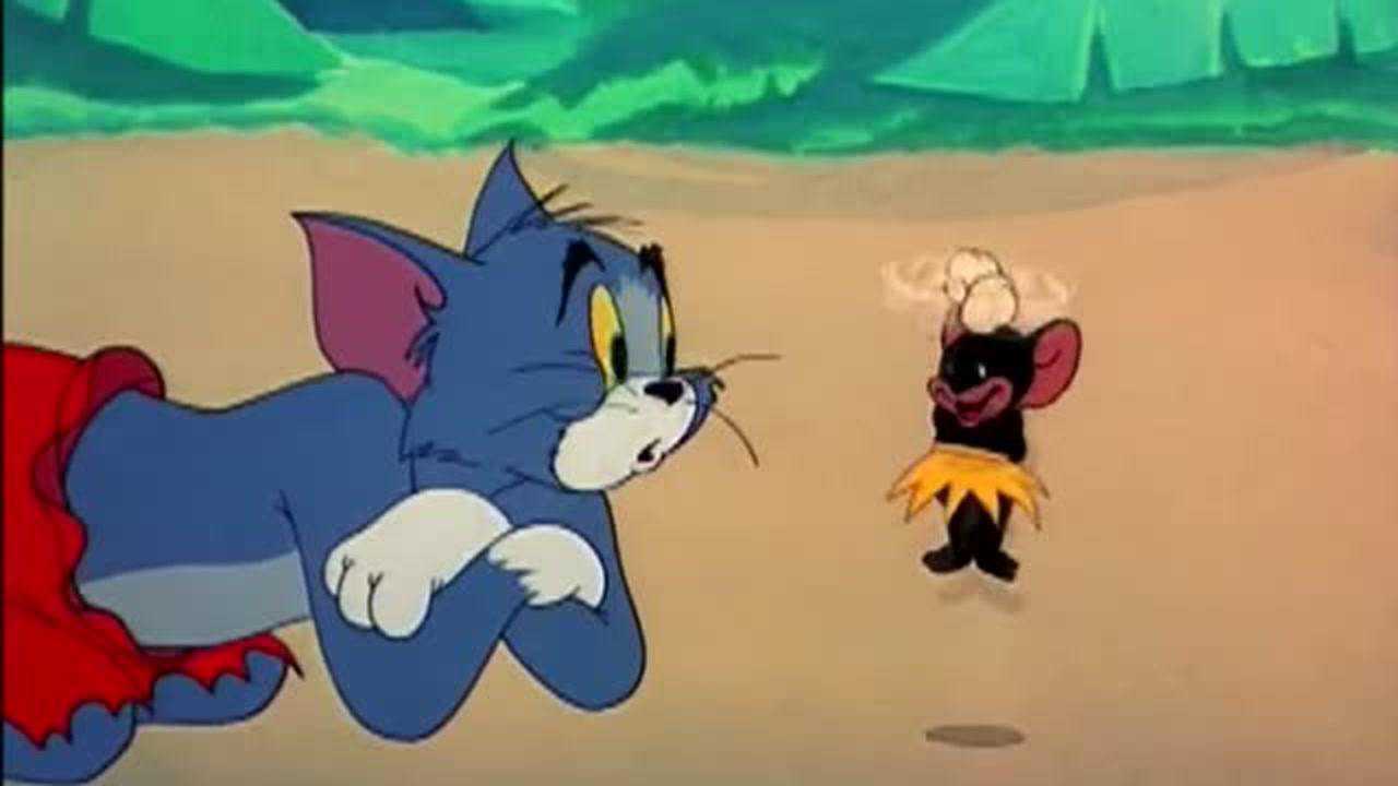 猫和老鼠:汤姆和杰瑞碰到了真正的印第安人,落荒而逃