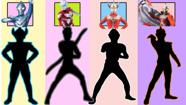 帮助迪迦泰迦赛罗泽塔奥特曼,选择正确的影子