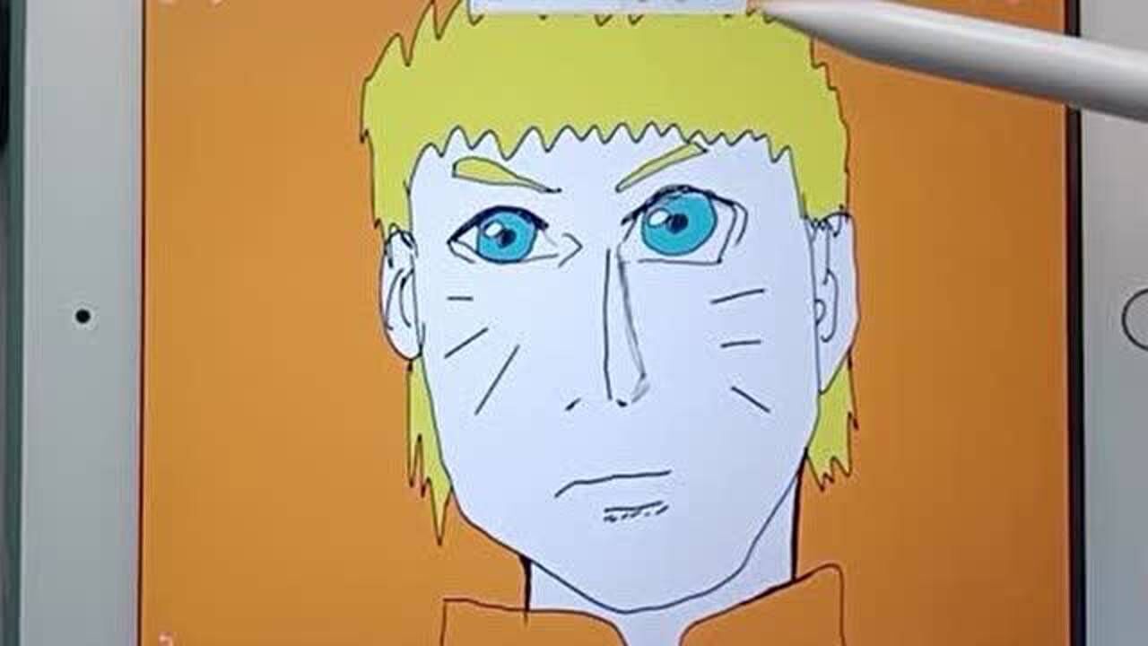 博人传手绘第八代帅气火影漩涡鸣人参见