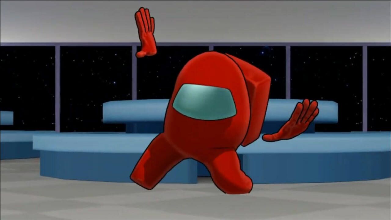 amongus我们之中游戏内鬼小红庆祝胜利之舞