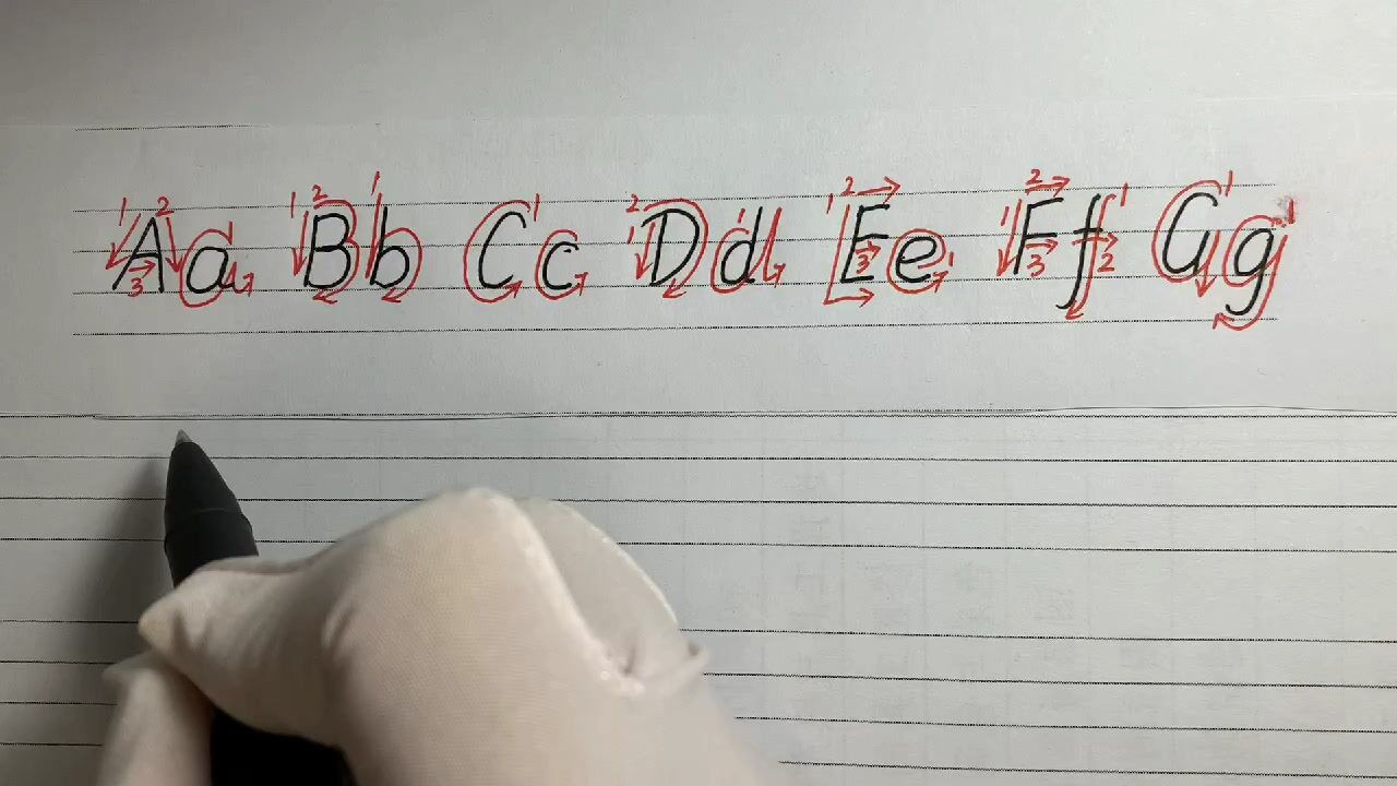 26个英语字母的正确书写（1）_腾讯视频