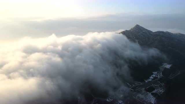 日出,云海,雪景,在广安华蓥山巅迎接2021的第一缕晨曦