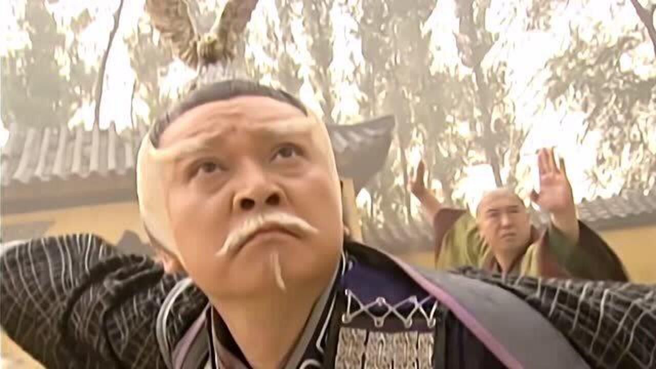 倚天屠龙记不愧是剧中的老戏骨瞬间把白眉鹰王这个角色演活