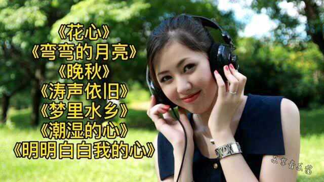 《花心》《晚秋》《涛声依旧》《梦里水乡》《潮湿的心》