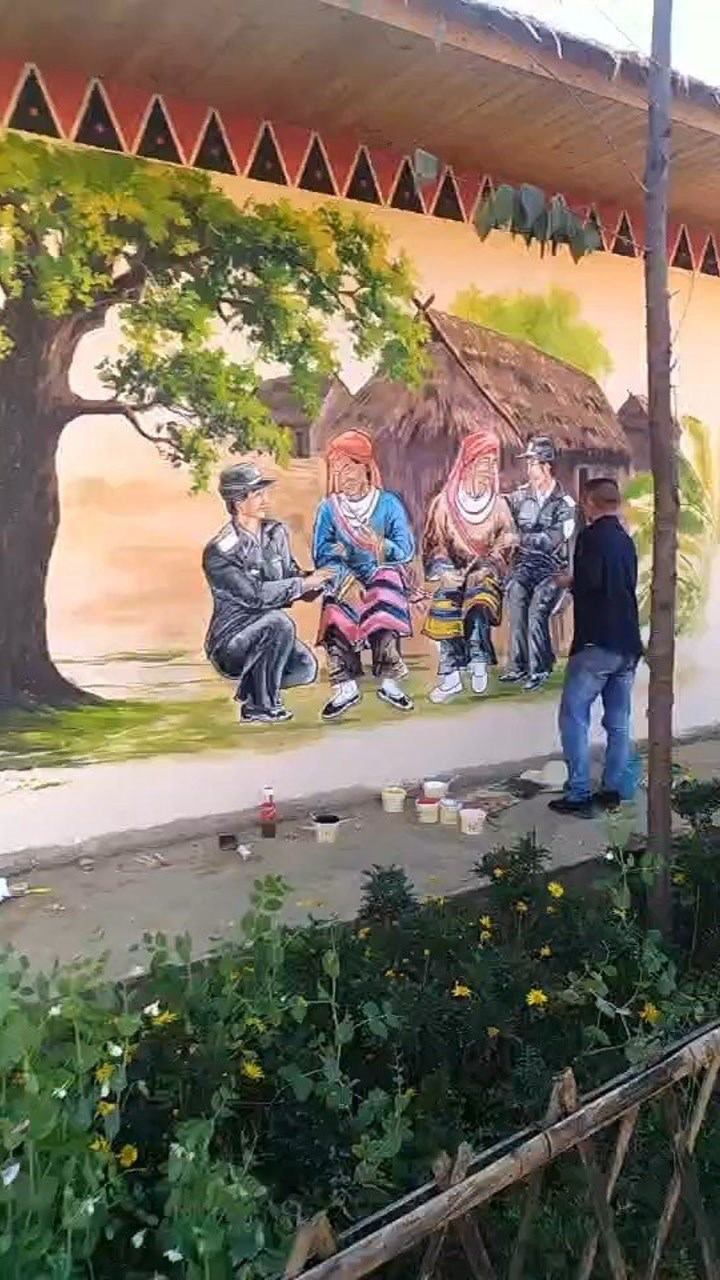 少数民族文化墙绘