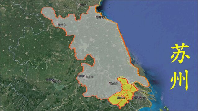 三维地图看苏州,真正的江南水乡,群狼模式经济强势力压省会