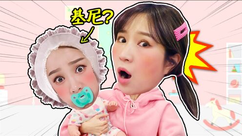 照顾仙鹤送来的可爱基尼宝宝过家家游戏