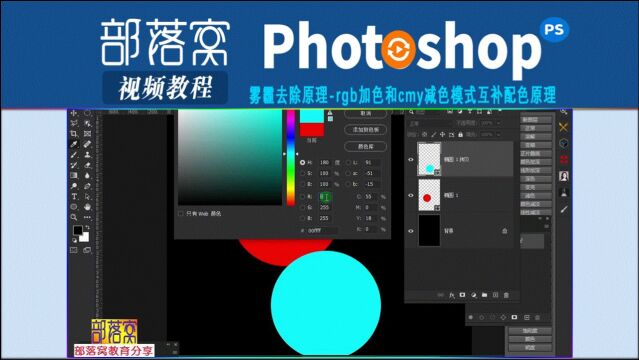 ps雾霾去除原理视频:rgb加色和cmy减色模式互补配色原理