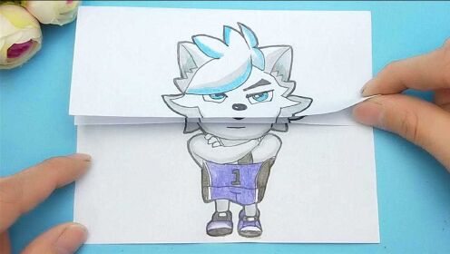 给喜羊羊运动英雄传球胜狼手绘变脸,三次变换简单又帅气,太梦幻