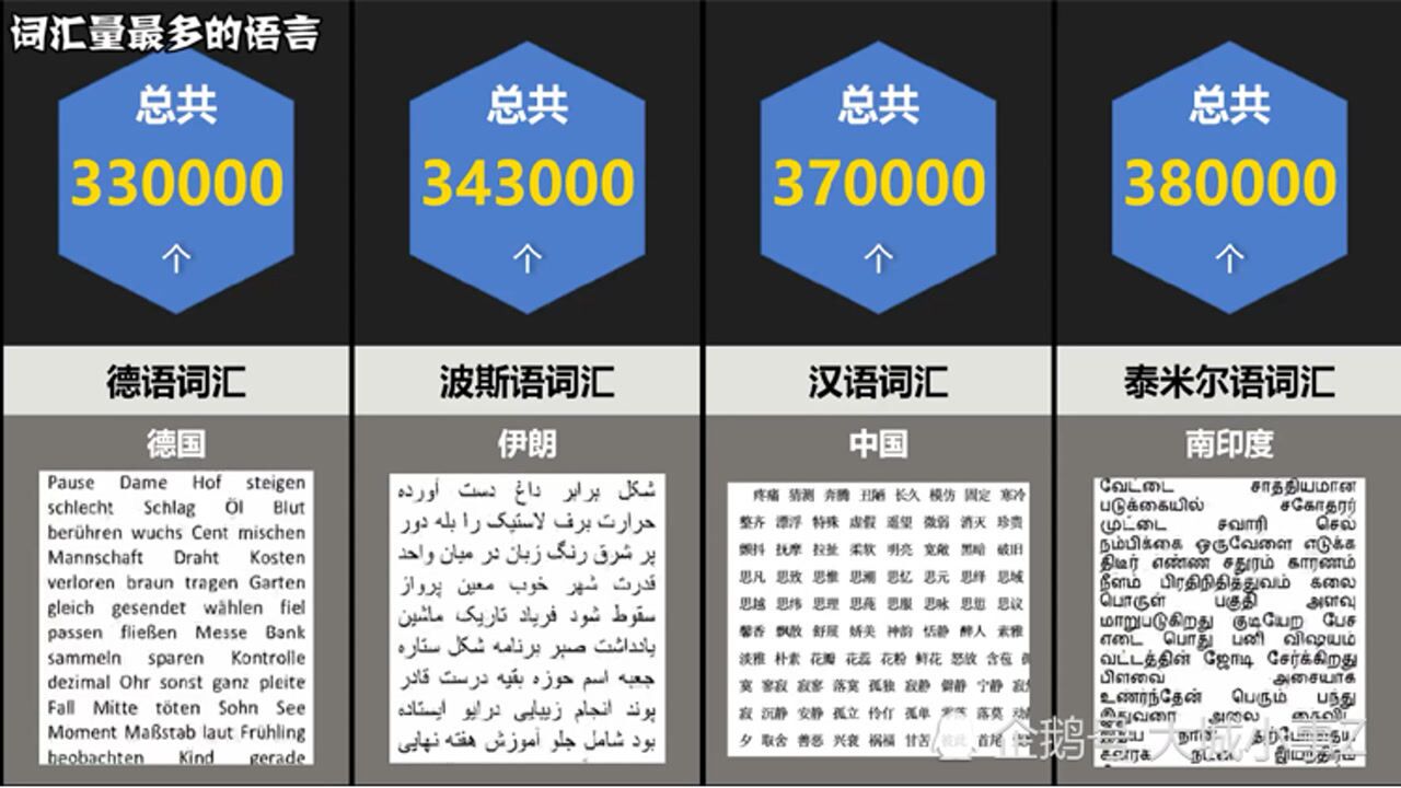 世界上词汇量最多的语言排行:看看汉语能排第几?_高清1080P在线观看平台_腾讯视频