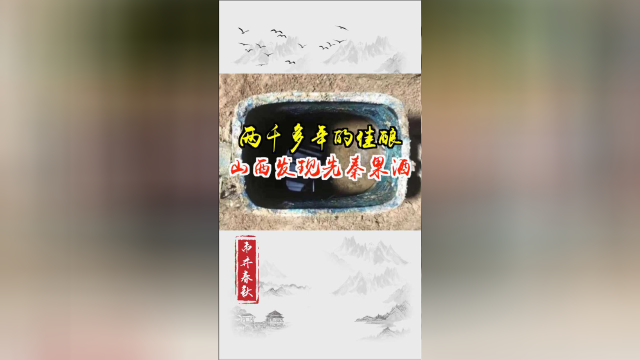 山西古墓内发现先秦果酒网友好奇这果酒到底啥味道