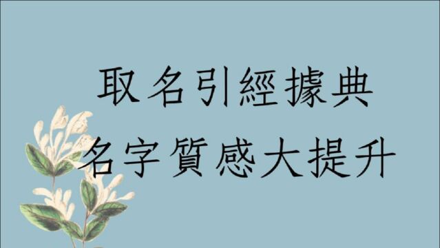 蔡添逸姓名学分析1242堂:取名用字引经据典近乎苛求