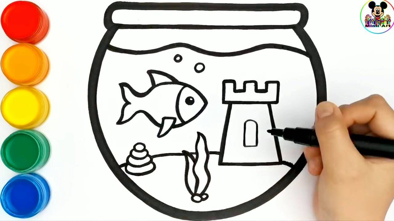 鱼缸图片大全简笔画