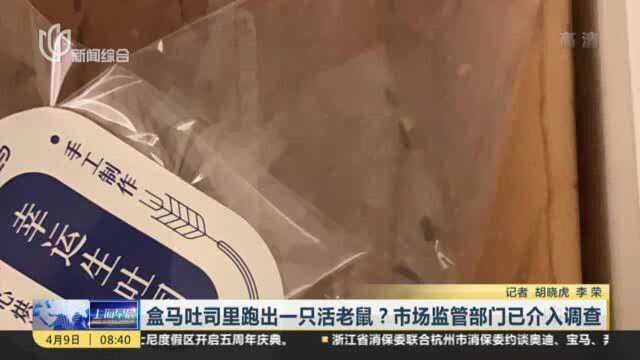 盒马吐司里跑出一只活老鼠?市场监管部门已介入调查