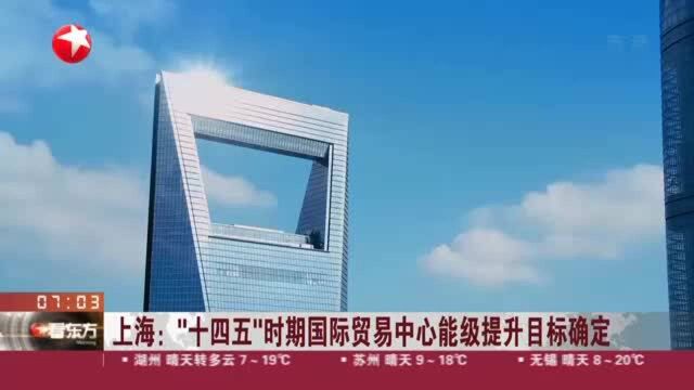 上海:“十四五”时期国际贸易中心能级提升目标确定