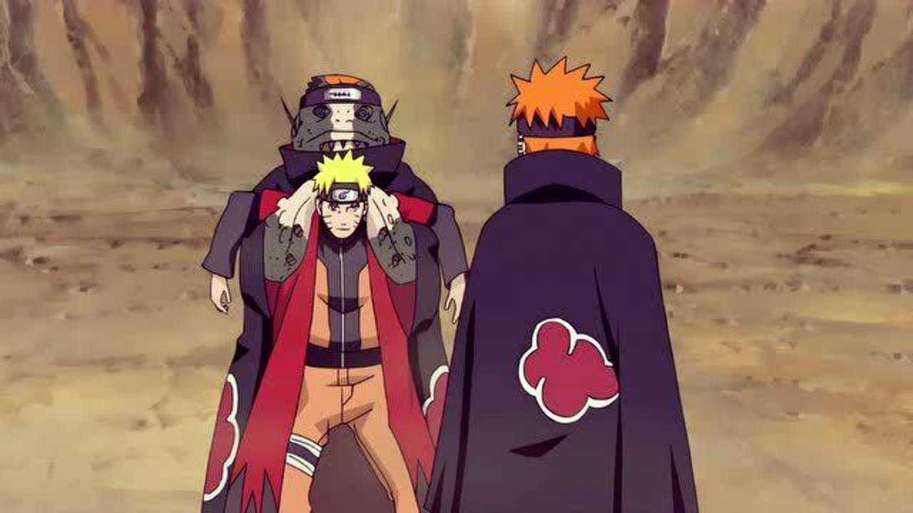 鸣人为救村子,大战晓组织,利用吸取自然力量又干掉一名晓成员