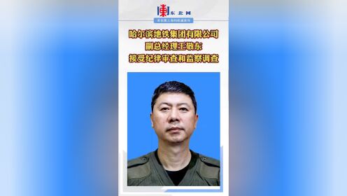 哈尔滨地铁集团有限公司副总经理王敬东接受纪律审查和监察调查