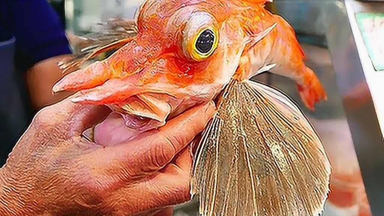 橙色飞鱼怎么吃?日本厨师一番烹饪,看的流口水!