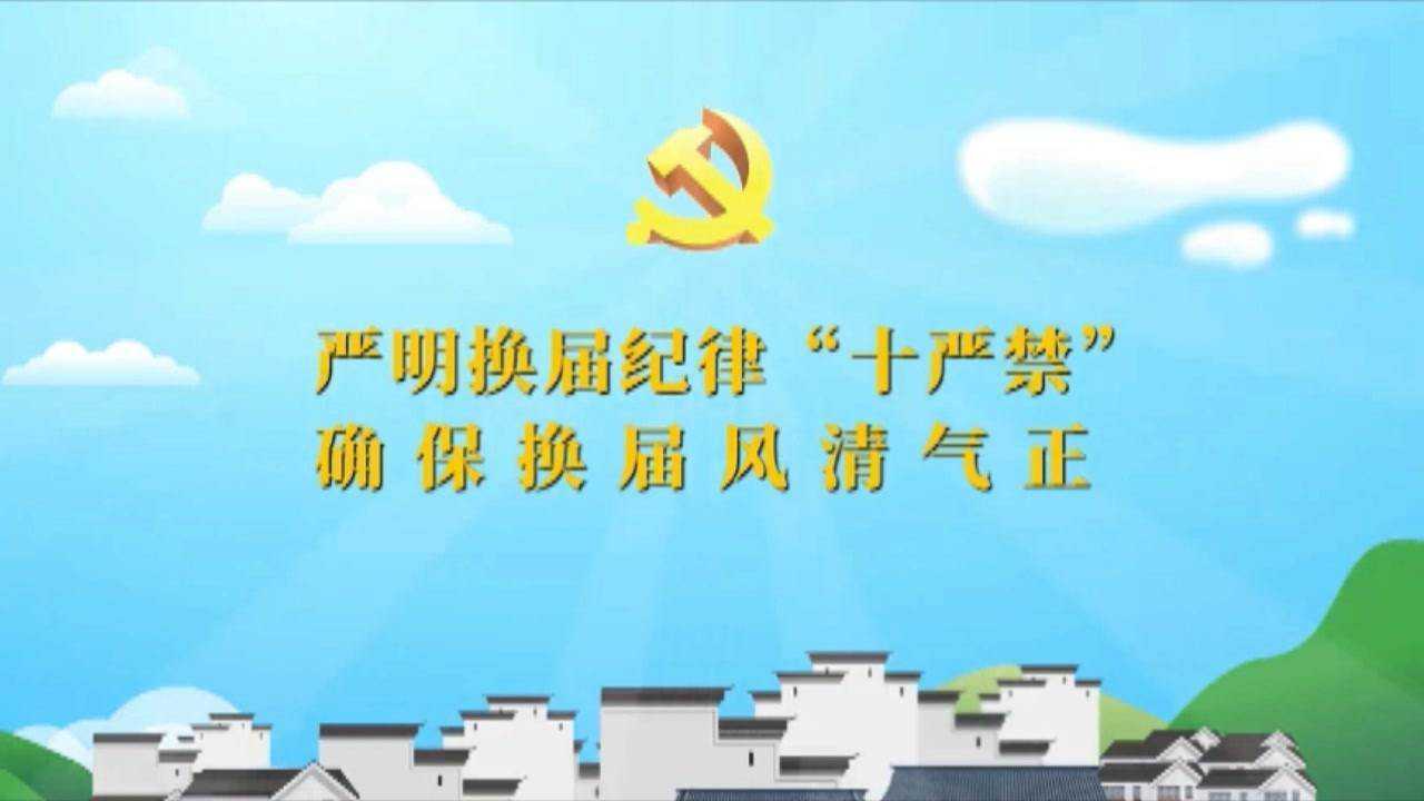 严明换届纪律"的十严禁