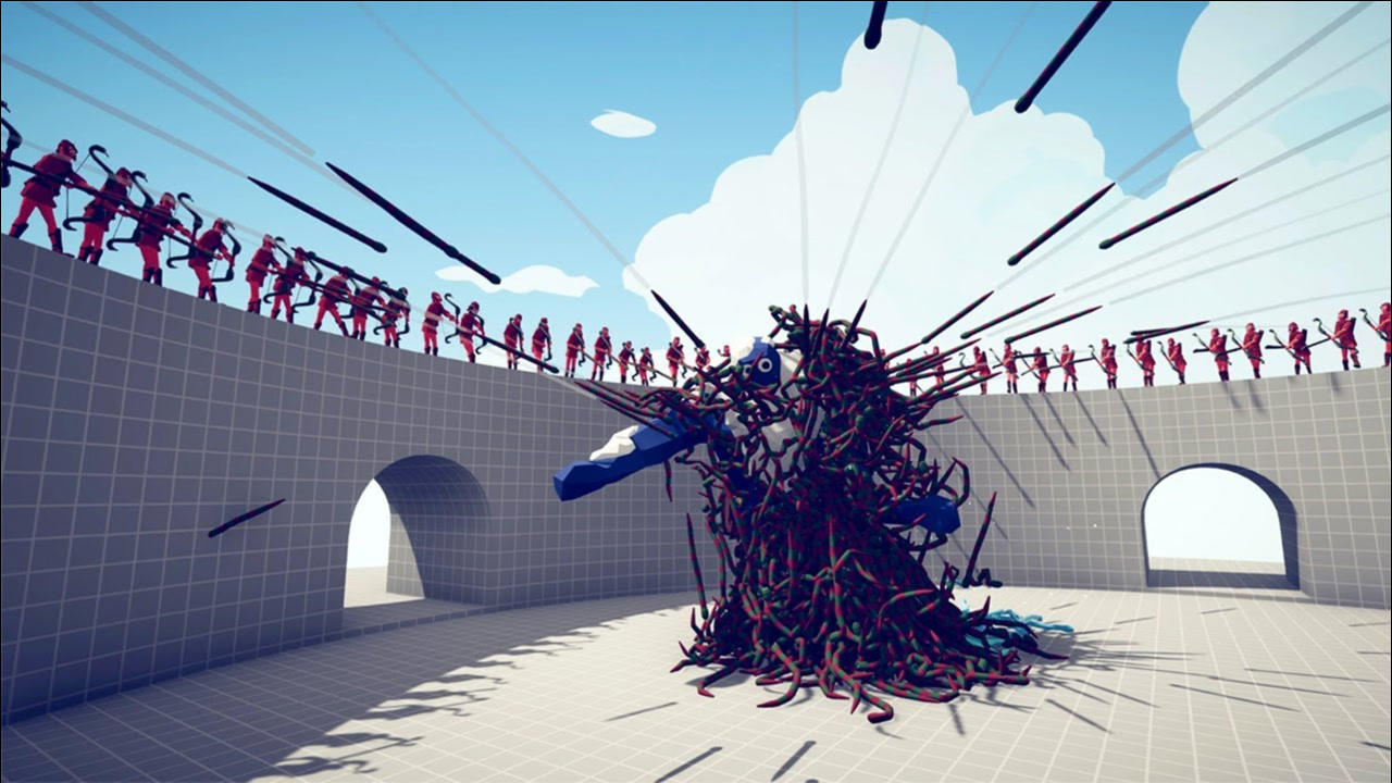 全面战争模拟器圆形战阵蛇弓手vs所有兵种