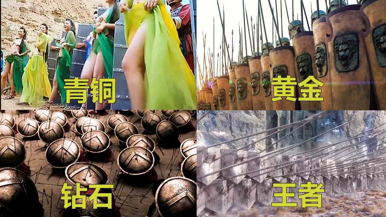 假如影片中战斗盾阵有段位，从青铜到王者，你觉得哪个伤害大_高清1080P在线观看平台_腾讯视频