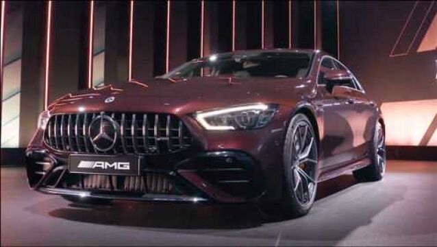 新车展示,实拍2022款奔驰AMG GT53,有这颜值和内饰,太帅了