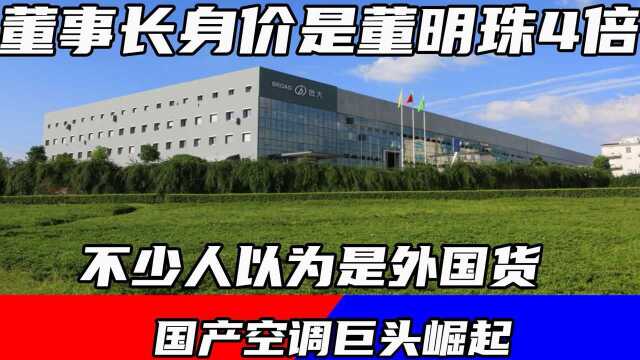 国产空调巨头崛起,董事长身价是董明珠4倍,不少人以为是外国货