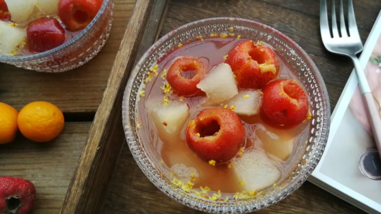 夏天,山楂和梨真搭配,饭前饭后吃几口,开胃又解腻,很舒服_高清1080p