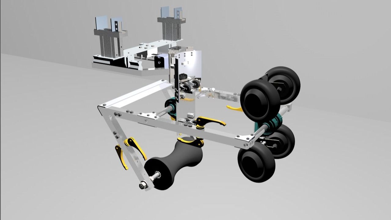 路灯广告牌自动更换爬杆机器人_腾讯视频
