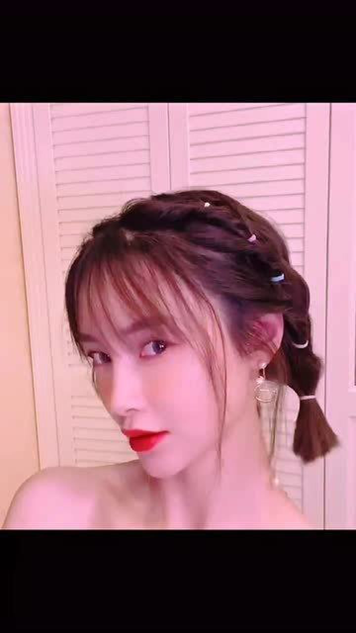甜酷感短发侧边发编发教程,酷酷的短发侧编发教程分享给大家_腾讯视频