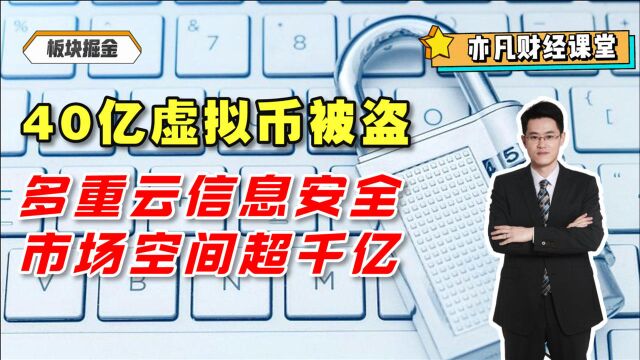 40亿虚拟币被盗,多重云信息安全市场空间超千亿!