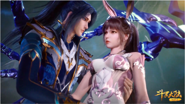 斗罗大陆小舞生气直呼唐三姓名两人在阶梯上打情骂俏