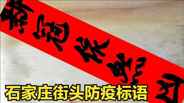 石家庄街头有这防疫标语,朗朗上口,众人看了都很称赞写得好