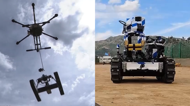 无人机 机器人 解放军亮出一整套无人作战装备