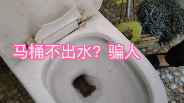 按压马桶排水阀不出水,大妈请我上门维修,去了才知道马桶会骗人