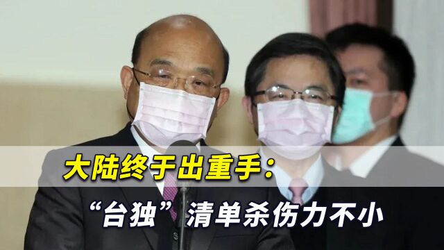 大陆终于出重手:“台独”清单杀伤力曝光!三大关键词震慑蔡当局