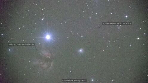 看！这就是望远镜中看到的马头星云，很是漂亮！