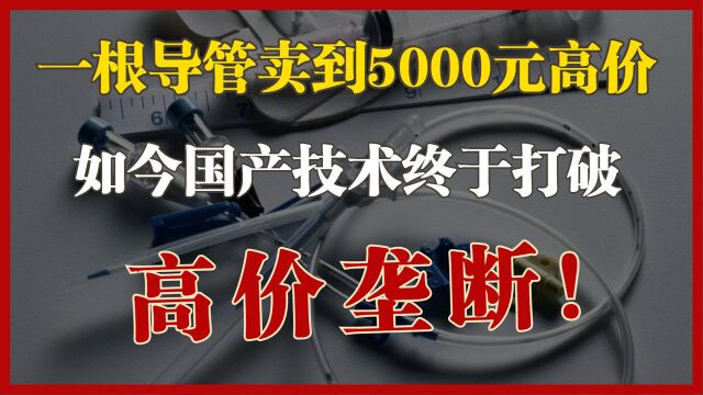 一根导管卖5000元,全球仅3家公司造得出,国产终于打破技术壁垒